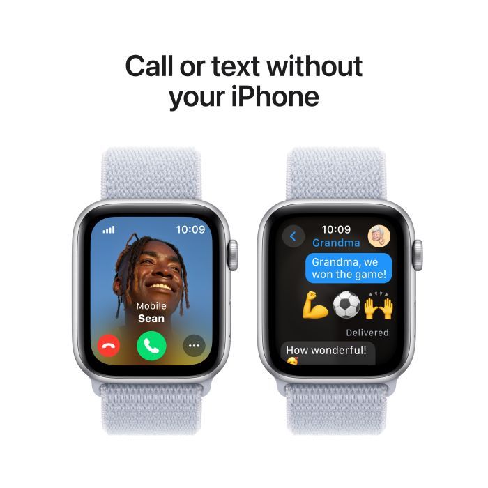 Смарт-годинник Apple Watch SE GPS + Cellular 44mm Midnight Aluminium Case with Ink Sport Loop (MXGN3QH/A) зображення 4