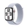 Смарт-годинник Apple Watch SE GPS + Cellular 44mm Silver Aluminium Case with Blue Cloud Sport Loop (MXGR3QH/A)
