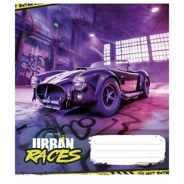 Тетрадь Школярик Time the urban races 48 листов линия (048-3439L)