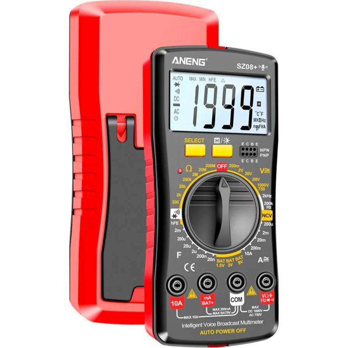 Цифровий мультиметр ANENG AN-SZ08+, V, A, R, C, T, F, функція hFE (AN-SZ08+) зображення 2