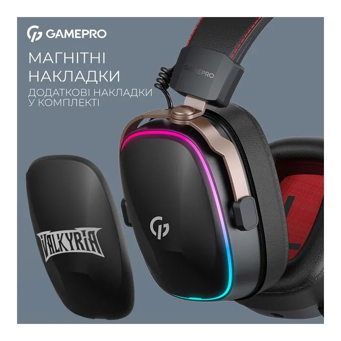 Наушники GamePro Asgard Valkyria RGB Tri-Mod (HSW249B) изображение 9