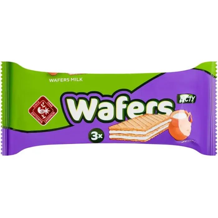 Вафли Житомирські ласощі с начинкой Wafers молочные 50 г (4823103009512)