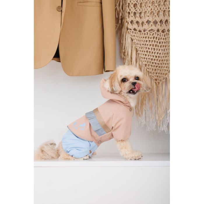 Дощовик для тварин Pet Fashion Tina М бежевий/блакитний (4823082435173) зображення 4