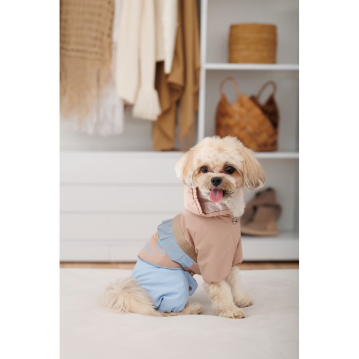 Дощовик для тварин Pet Fashion Tina М бежевий/блакитний (4823082435173) зображення 6