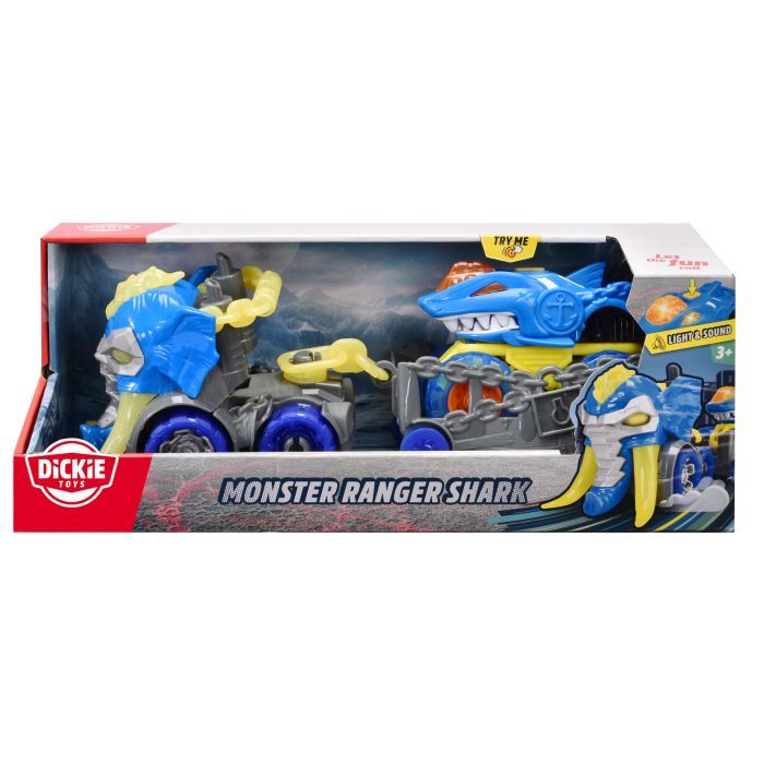 Машина Dickie Toys Монстр Рейнджер Акула, со звуковыми и световыми эффектами, 32 см (3755006) изображение 2