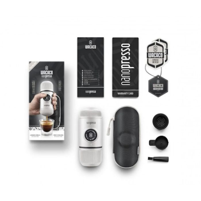 Кавоварка кемпінгова Wacaco Nanopresso з чохлом сіра (WNANOGRcase) зображення 2