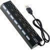 Концентратор Voltronic USB 2.0 to 7xUSB with switches black (YT-H7SHS-B) изображение 2