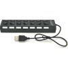 Концентратор Voltronic USB 2.0 to 7xUSB with switches black (YT-H7SHS-B)
