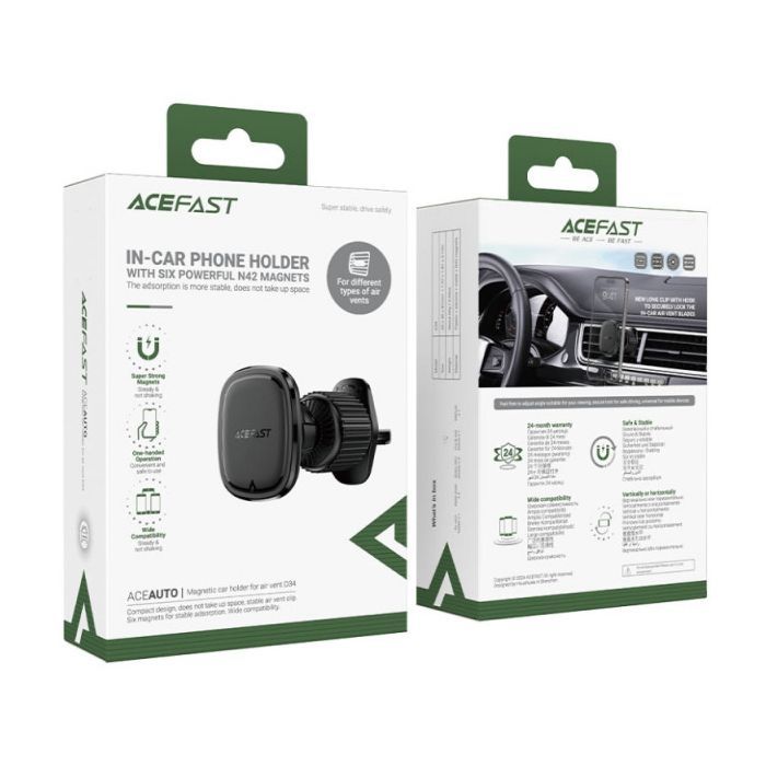 Универсальный автодержатель Acefast D34 air outlet magnetic (6974316282310) изображение 6