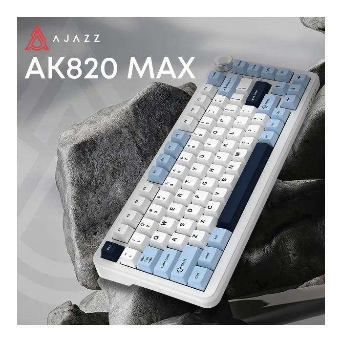 Клавиатура Ajazz AK820 MAX PLUS Daydream Switch RGB Wireless/Bluetooth/USB White (AK820MAX-DD-BWD) изображение 3 Клавиатура Ajazz AK820 MAX PLUS Daydream Switch RGB Wireless/Bluetooth/USB White (AK820MAX-DD-BWD) изображение 3
