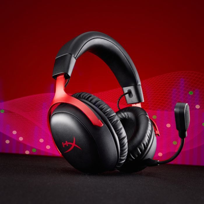 Навушники HyperX Cloud III S Wireless/USB-A/USB-C Black/Red (A59Z0AA) зображення 6
