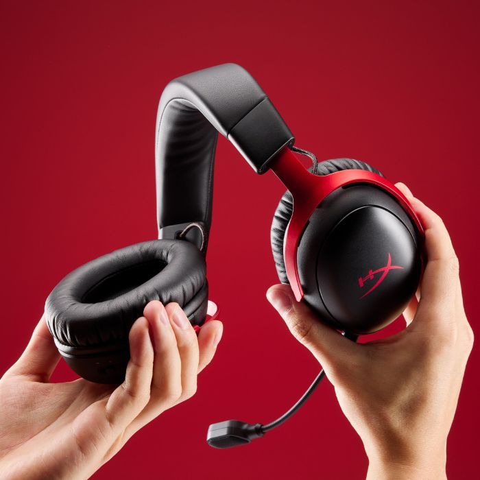 Навушники HyperX Cloud III S Wireless/USB-A/USB-C Black/Red (A59Z0AA) зображення 7