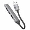 Концентратор HOCO USB to USB 3.0 + 3xUSB 2.0 metal gray (6931474765468) зображення 3