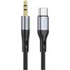 Кабель мультимедійний USB-C to 3.5mm M 1.0m silicone black HOCO (6931474769497) зображення 2