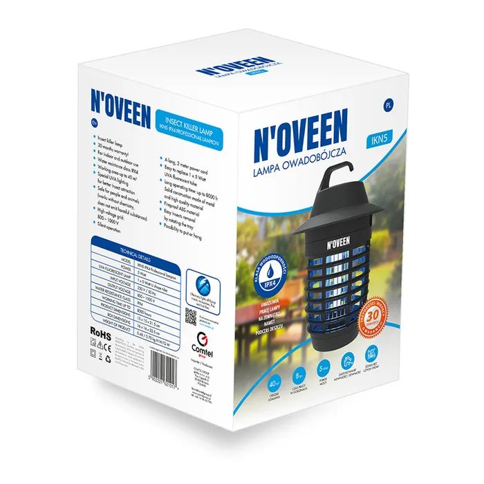 Инсектицидная лампа N'oveen IKN5 (RL074370) изображение 2