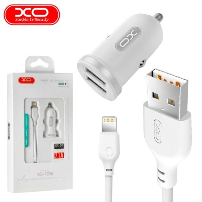 Зарядное устройство XO 2xUSB 2.1A + cable USB to Lightning black (TZ08-L-BK) изображение 4