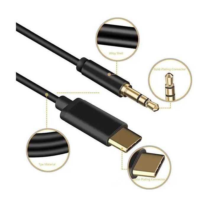 Кабель мультимедийный USB-C to 3.5mm M 1.0m black XoKo (AUX-002-BK) изображение 2