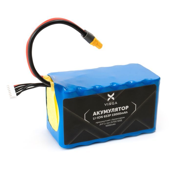 Аккумуляторный блок Vinga Li-ion 6S3P 15000mAh з балансиром (JHY Li-Ion 21700 5000mAh) (V6S3P-5000) изображение 2
