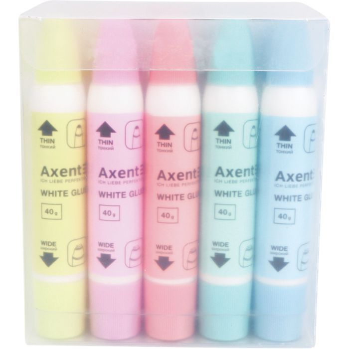 Клей Axent ПВА, 2 аплікатори: тонкий і широкий, 40 г (7202-A) зображення 3