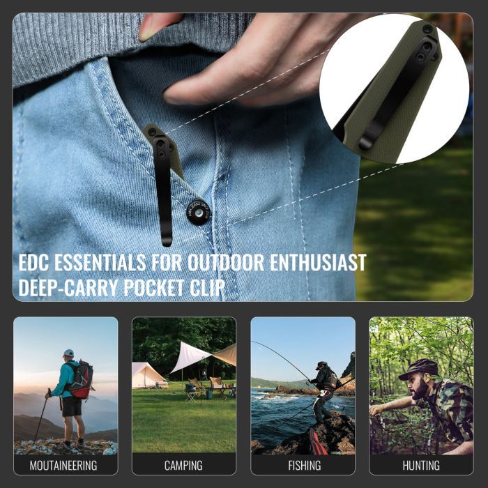 Нож Hightron Sharplyn,14C28N, G10, зелений, чорний клинок (HK01GRN) изображение 7