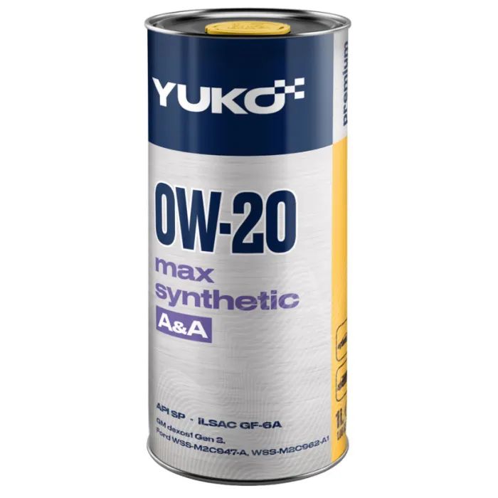 Моторное масло Yuko MAX SYNTHETIC A&A 0W-20 API SP 1л (4823110400913)