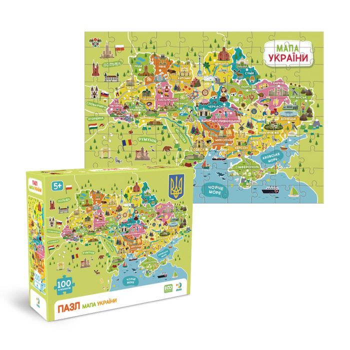 Пазл DoDo Карта Украины (300706) изображение 2