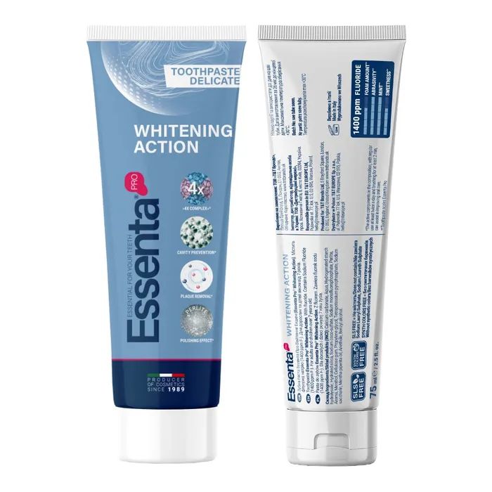 Зубная паста Essenta Pro Whitening Action 75 мл (8031447500060) изображение 2