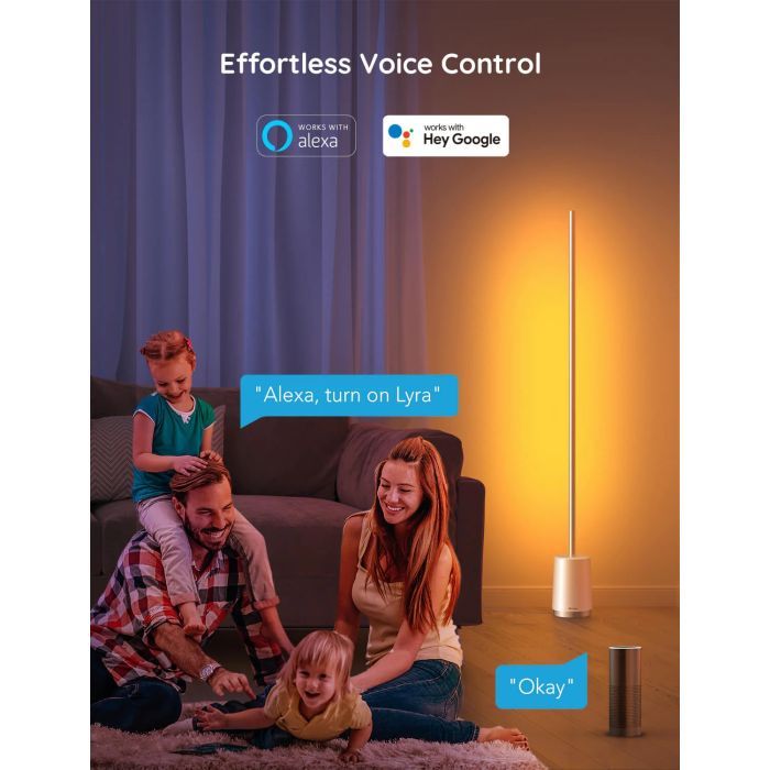 Торшер Govee H6072 Lyra, 1500Lm, RGBICWW, WI-FI/Bluetooth, white (H6072382) зображення 7 Торшер Govee H6072 Lyra, 1500Lm, RGBICWW, WI-FI/Bluetooth, white (H6072382) зображення 7