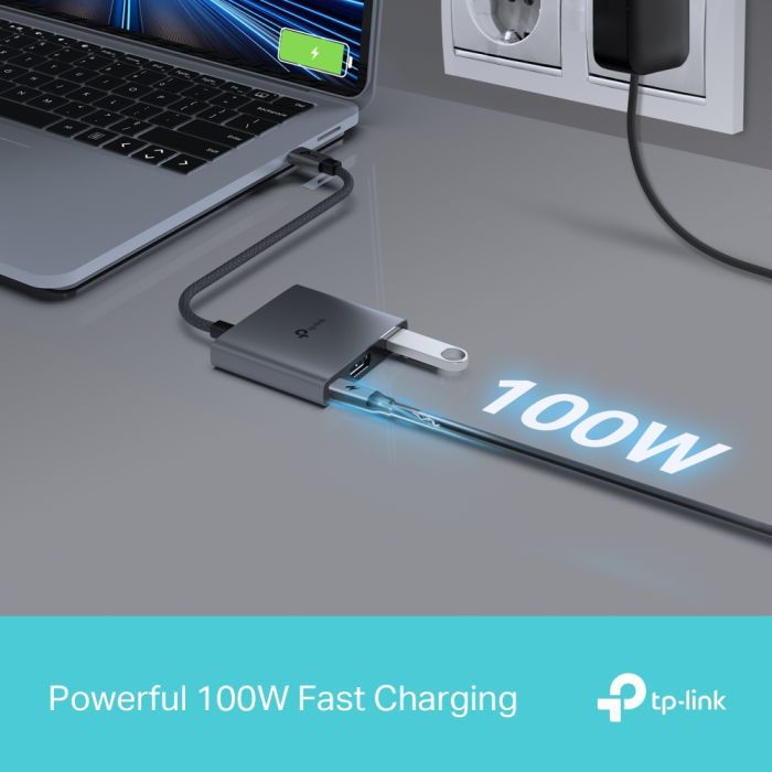 Концентратор TP-Link USB-C 3-in-1 1xUSB 3.0 + 1xUSB-C PD 100W + 1xHDMI (UH3020C) зображення 6