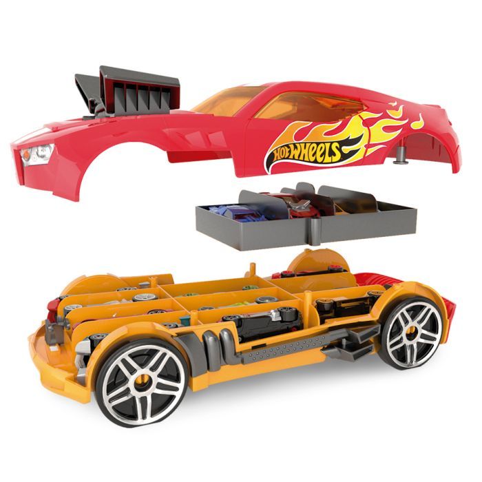 Игровой набор Hot Wheels Гоночный автомобиль-гараж Красный 2 в 1 (HWCC15R) изображение 3 Игровой набор Hot Wheels Гоночный автомобиль-гараж Красный 2 в 1 (HWCC15R) изображение 3