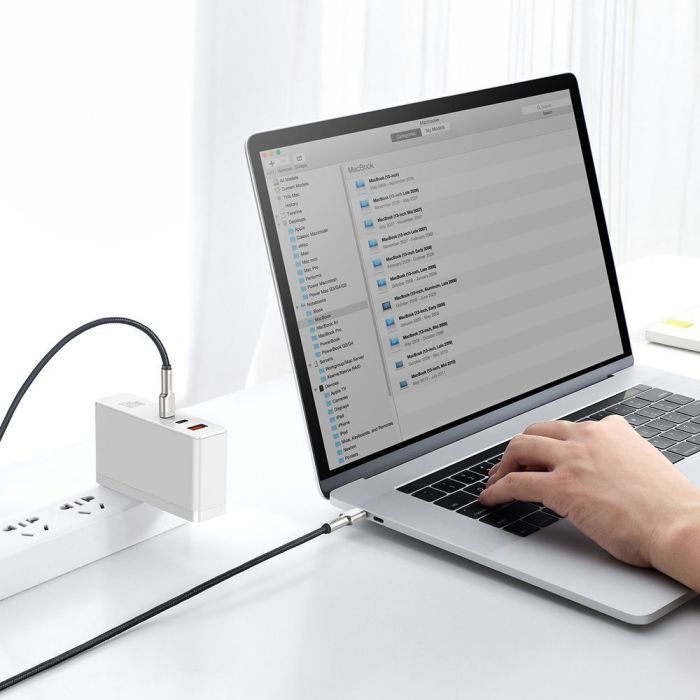 Дата кабель USB-C to USB-C 1.0m 100W metal black Baseus (CATJK-C01) зображення 6