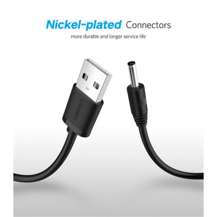 Кабель живлення USB to DC 3.5mm 5V 1.0m black Ugreen (10376) зображення 8