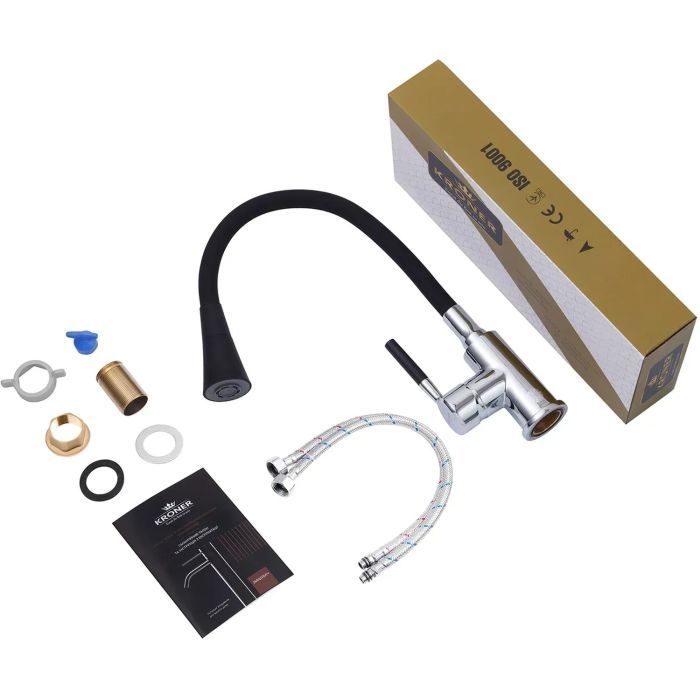 Змішувач Kroner Kuche-C132BLK (CV033126) зображення 8