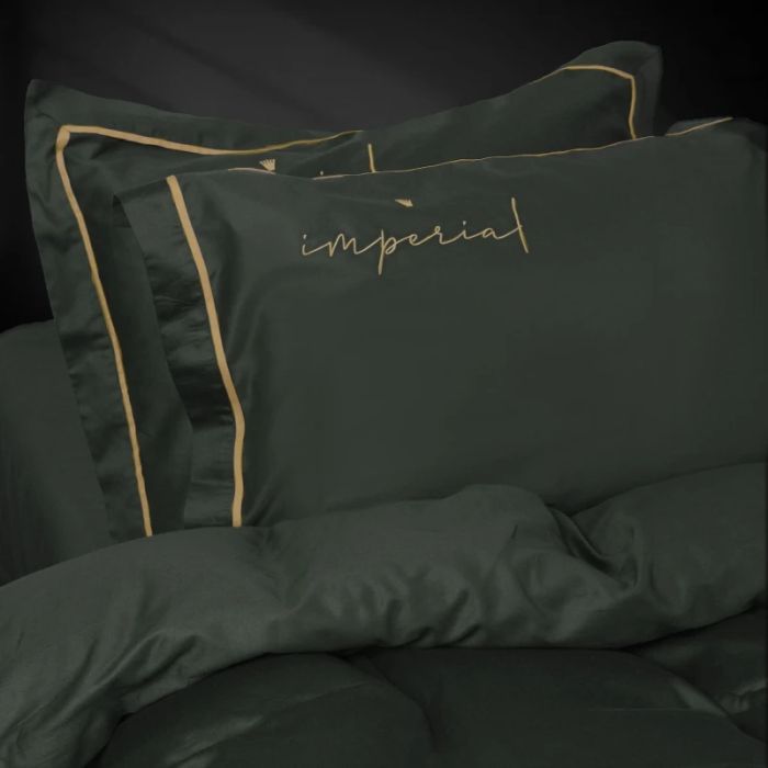 Постельное белье MirSon Сатин Imperial Satin Emerald 175х210 двуспальный (2200008576240) изображение 3