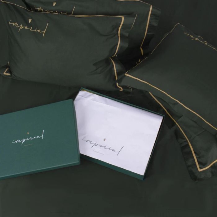 Постельное белье MirSon Сатин Imperial Satin Emerald 175х210 двуспальный (2200008576240) изображение 9