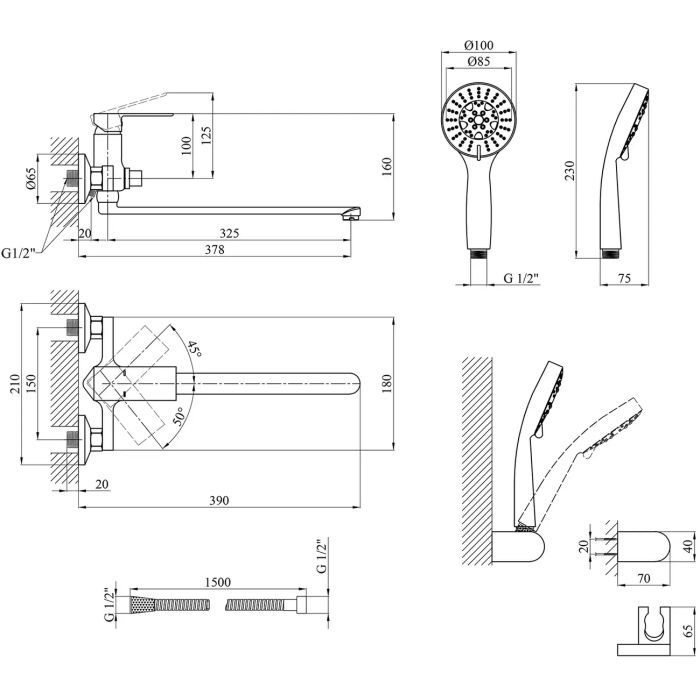 Змішувач Kroner Harz-C070 (CV023617) зображення 9