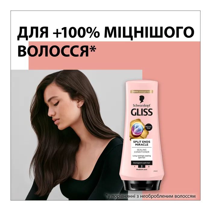 Кондиціонер для волосся Gliss Split Ends Miracle Sealing Conditioner 200 мл (9000101287172) зображення 2