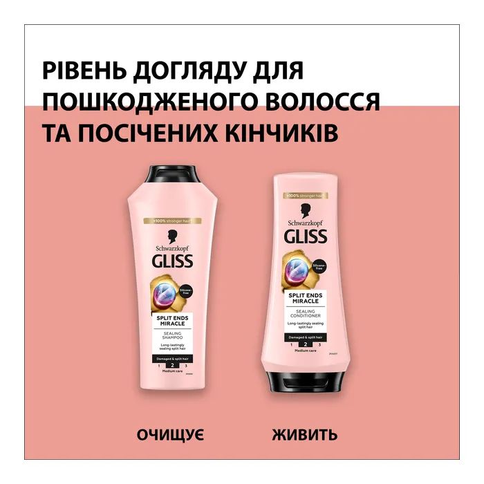 Кондиціонер для волосся Gliss Split Ends Miracle Sealing Conditioner 200 мл (9000101287172) зображення 6