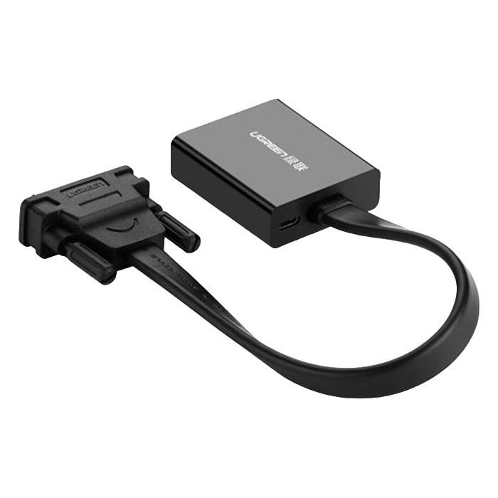Переходник DVI 24+1 M to VGA F active black Ugreen (40259) изображение 2
