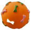 Игрушка для собак MISOKO&CO Мячик с косточками оранжевый 7.6 см (BEITJ00006P-O)