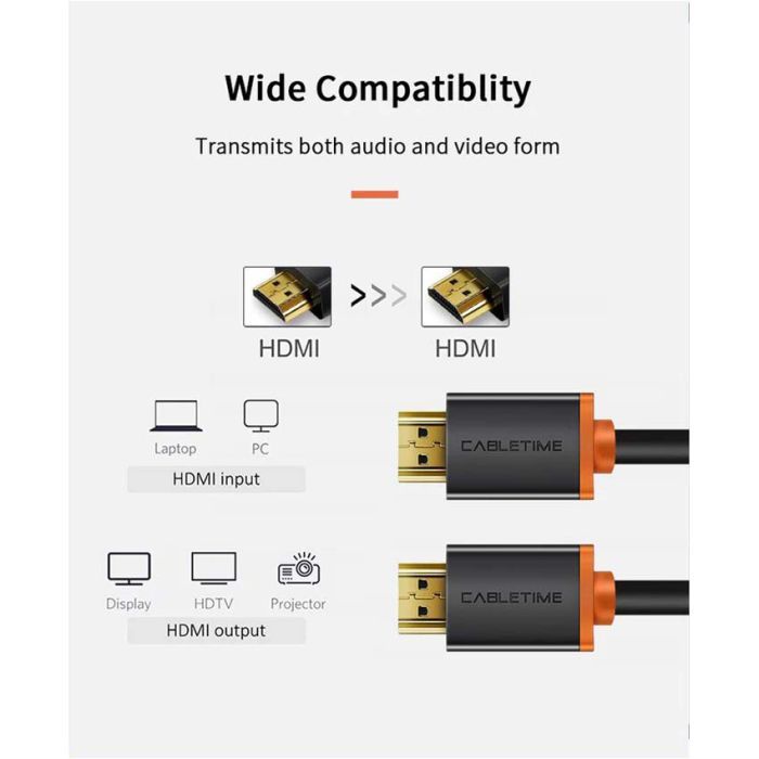 Кабель мультимедійний HDMI M to HDMI M 5.0m V2.0 4K60Hz Cabletime (CA915309) зображення 4