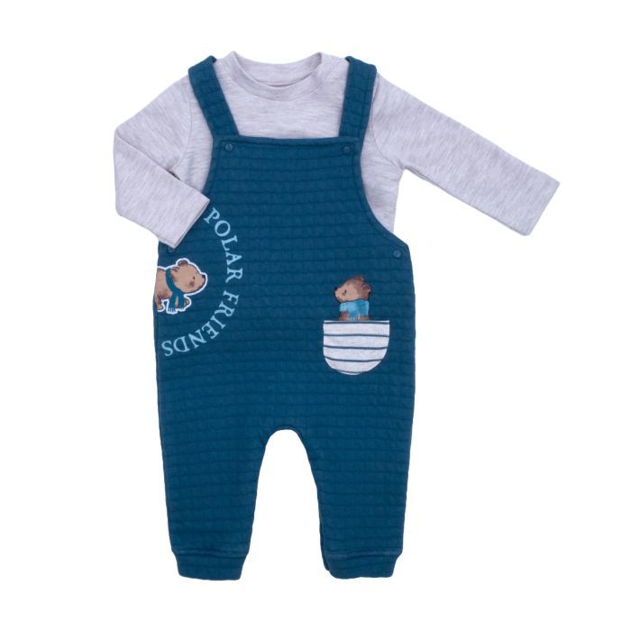 Комбинезон детский Tongs в комплекте с кофтой (4864-74B-blue)