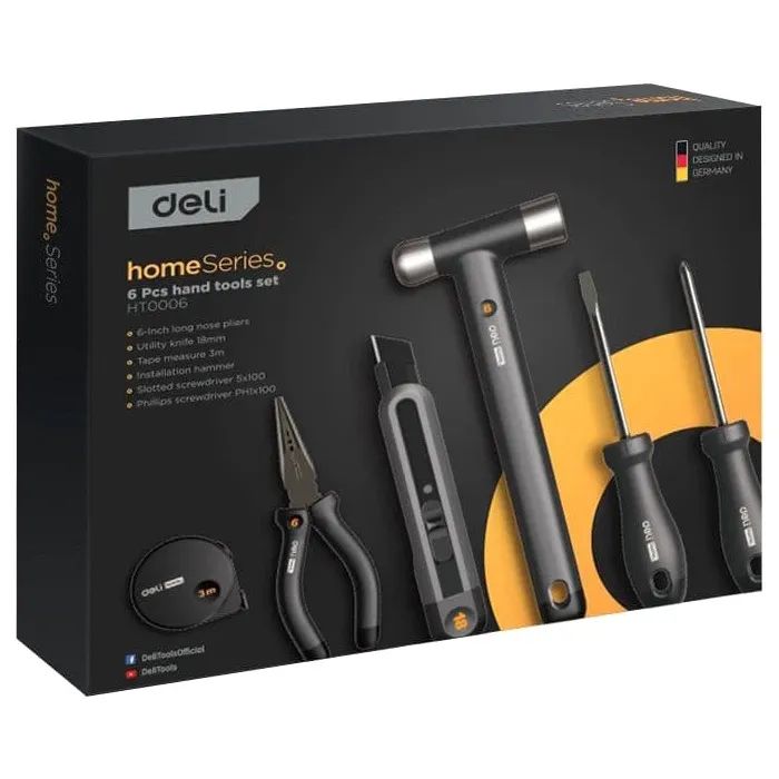 Набір інструментів Deli Home Series, 6 шт. (EHT0006) зображення 2