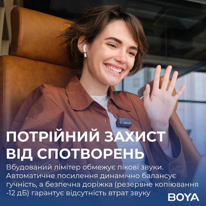 Микрофон Boya mini-12 Type-C/Lightning Black (mini-12) изображение 12