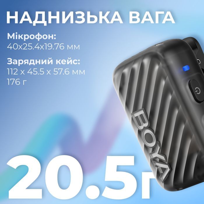 Микрофон Boya mini-12 Type-C/Lightning Black (mini-12) изображение 6