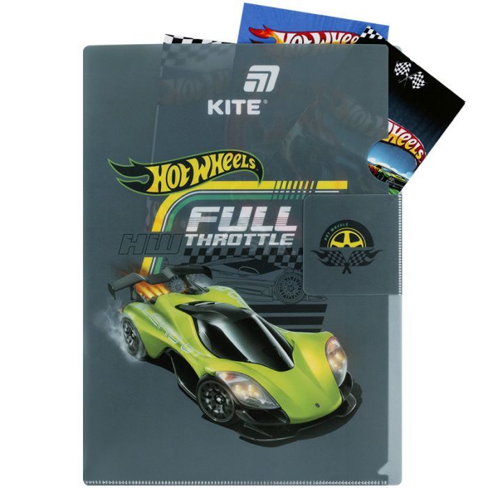 Папка - куточок Kite із клапаном A4 Hot Wheels (HW25-248-1) зображення 4