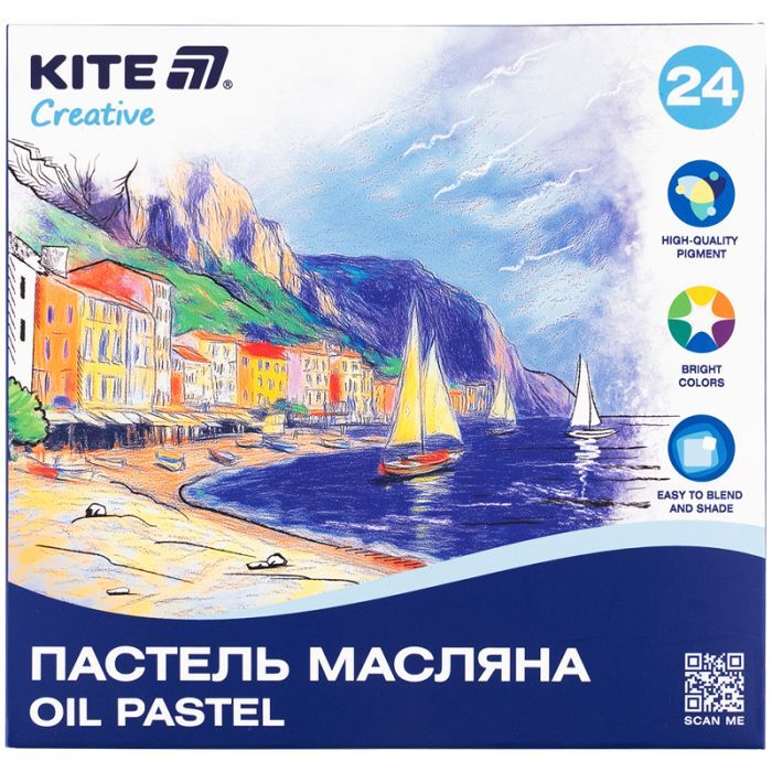 Пастель Kite Creative масляна, 24 кольори (K-200-24)