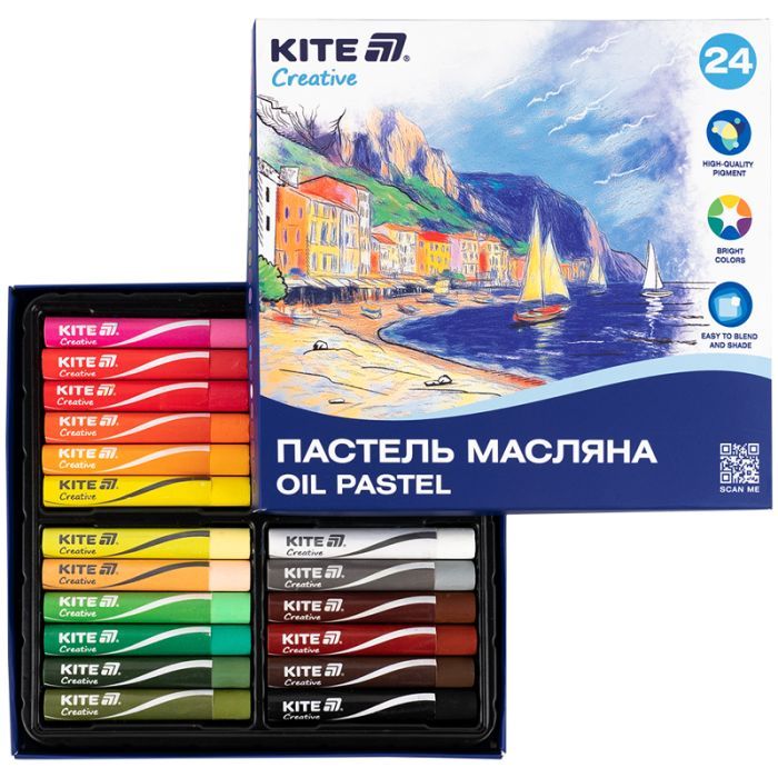 Пастель Kite Creative масляна, 24 кольори (K-200-24) изображение 2