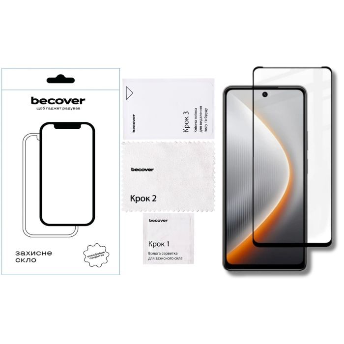 Скло захисне BeCover Tecno Spark 40 4G (KM5) Black (714922) зображення 2