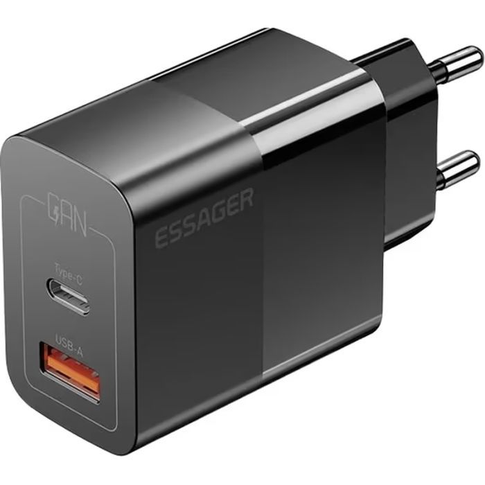 Зарядное устройство 1xUSB-C + 1xUSB 33W Essager (ECTAC-PCB01-P)